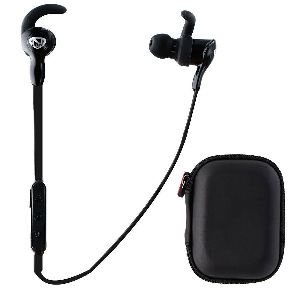 Ncredible Wireless Bluetooth Neckband In-Ear Headphones With Sport Tips Black