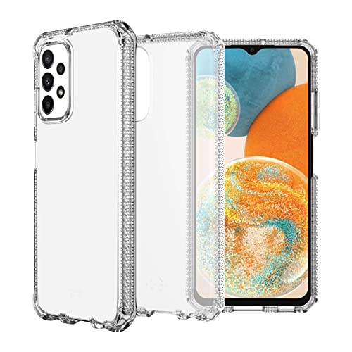 Itskins Spectrum R Clear Protective Phone Case Compatible With Samsung Galaxy A23 5g, Slim Hybrid Case, Anti-Yellowing, And Heavy Duty Shockproof Cover, Military Phone Case Transparent