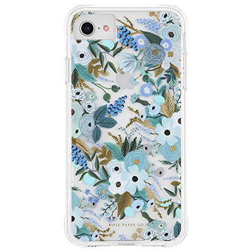 Rifle Paper Co. Case For Iphone Se (Fits 2020 And 2022 Devices) Compatible With Iphone 7 And 8 Floral Design 4.7 Inch Garden Party Blue