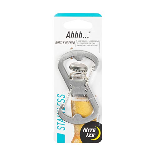 Nite Ize Sbo-03-11 Ahhh Bottle Opener Dual Carabiner, 1 Count, Stainless