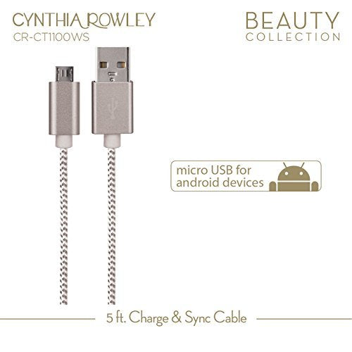 Cynthia Rowley Micro Usb Cable For Android White