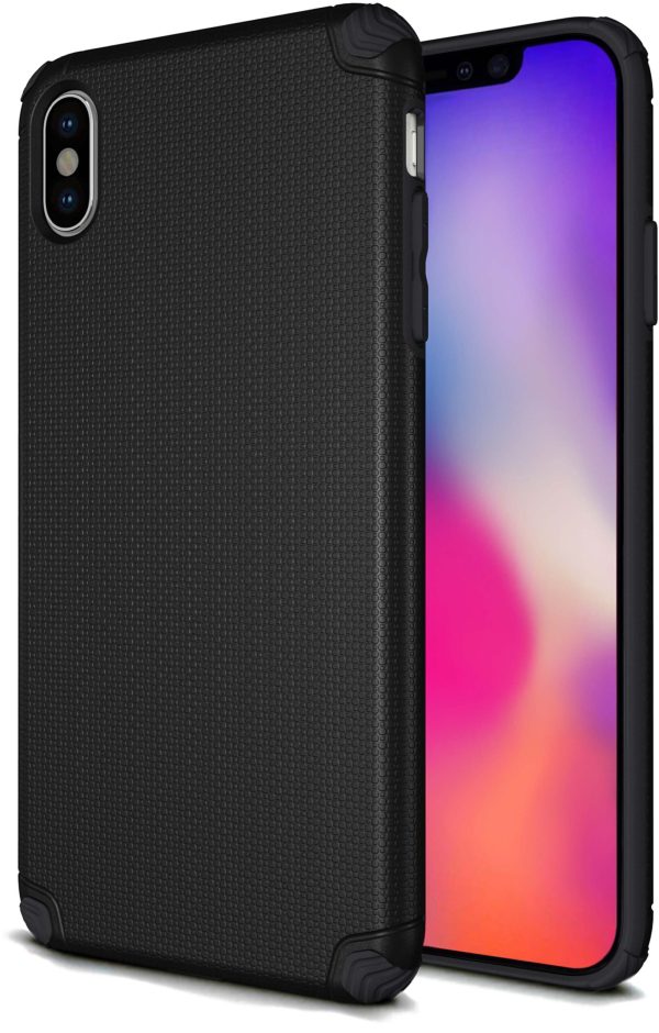 Base Pro Tech Rugged Armor Protective Case For Iphone Xs Max Black