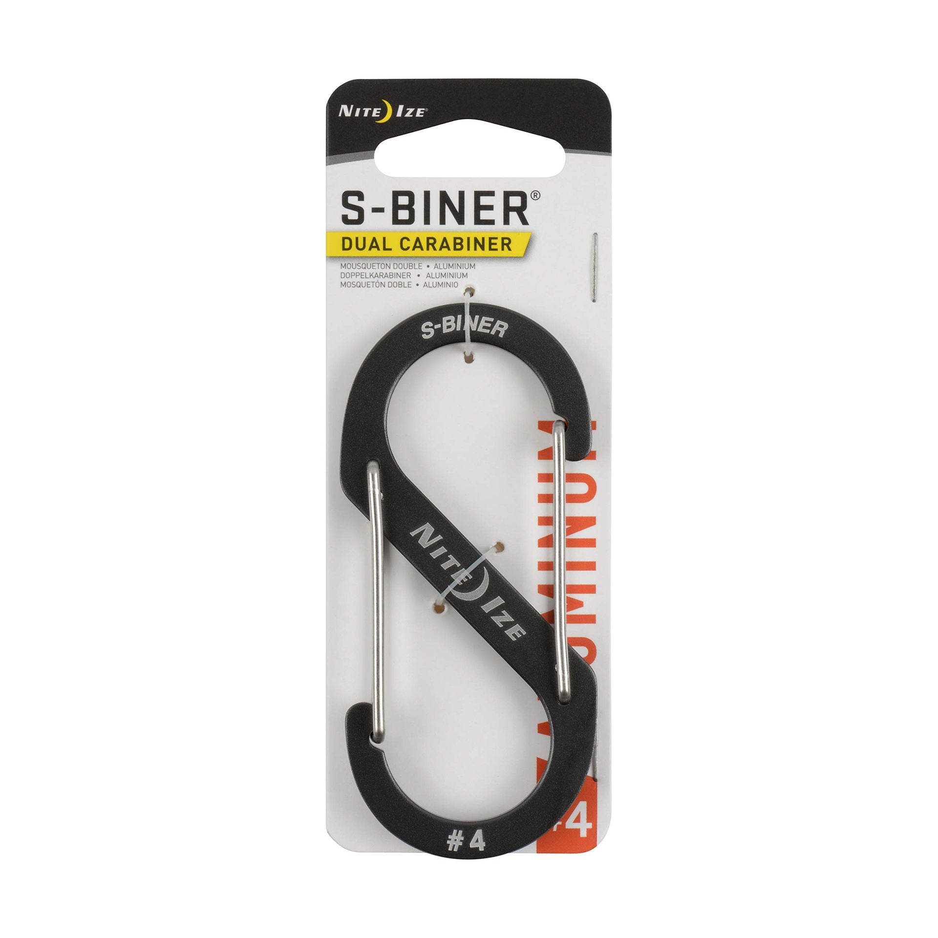 Nite Ize S-Biner Dual Carabiner Aluminium (Size #4) Charcoal