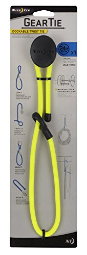 Nite Ize Glk24-33-R3 Gear Tie Dockable, 24-Inch, Neon Yellow