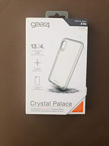 Zagg Gear4 Crystal Palace Compatible Samsung Galaxy A10e, Advanced Impact Protection With Integrated D3o Technology, Anti-Yellowing, Phone Cover – Clear, Sga20ectrclr