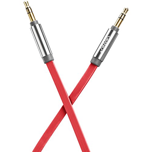 Ventev Auxcable, 4' Data Cable For Aux Port Compatible Devices Retail Packaging Red