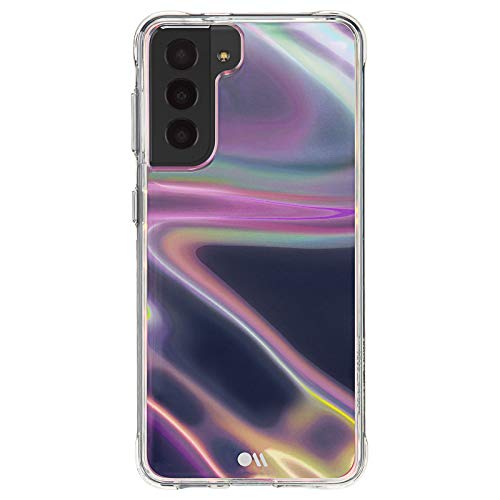 Case-Mate Soap Bubble Case For Samsung Galaxy S21 5g Swirled Iridescent Design 10 Ft Drop Protection 6.2 Inch Iridescent Swirl