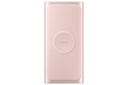 Samsung 2-In-1 Portable Fast Charge Wireless Charger And Battery Pack 10,000 Mah, Pink (Us Version With Warranty)