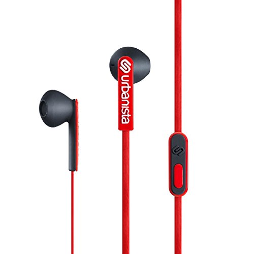 Urbanista San Francisco Ergonomic Earphones With Remote And Mic Retail Packaging Red Snapper/Red