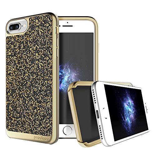 Prodigee [Fancee] Gold For Iphone 8 Plus (2017) 5.5" & Iphone 7 Plus (2016) 5.5" Cell Phone Case W/Dazzling Sparkle Glitter Back