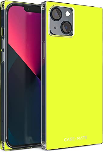 Case-Mate Blox Iphone 14 Plus Case Neon Lemon [10ft Drop Protection] [Compatible With Magsafe] Magnetic Bumper Cover With Square Edges For Iphone 14 Plus 6.7", Anti-Scratch, Shockproof, Slim