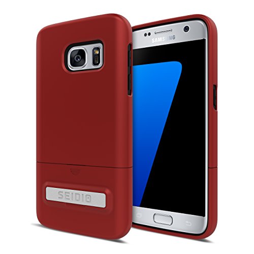 Seidio Surface With Metal Kickstand Case For Samsung Galaxy S7 [Slim Case] Non-Retail Packaging Dark Red/Black