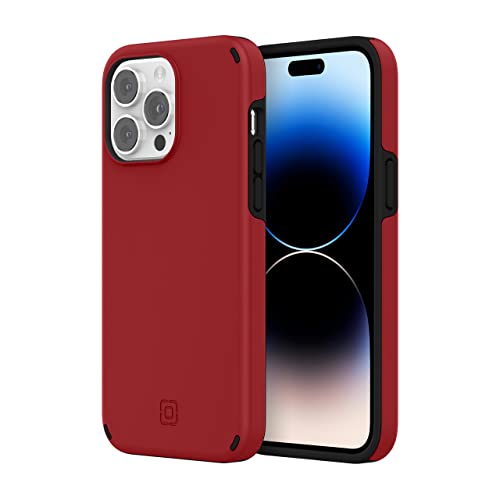 Incipio Duo Case Compatible With Magsafe For Apple Iphone 14 Pro Max Scarlet Red/Black [Iph-2039-Scrb]