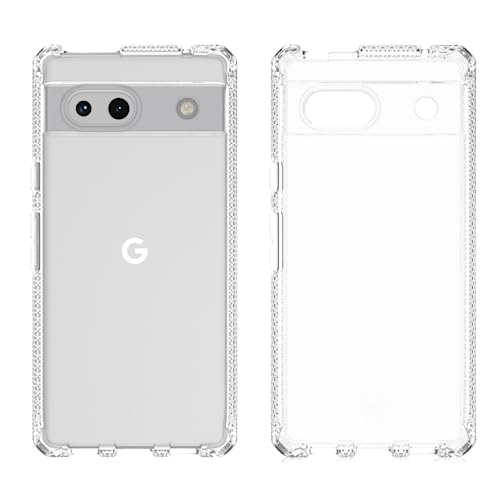 Itskins Spectrum R Clear Protective Phone Case Compatible With Google Pixel 7a, Anti-Yellowing, Shockproof Cover, And Military Grade Phone Case | Transparent