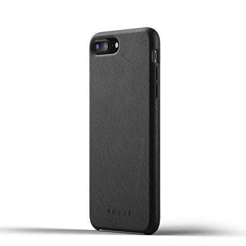 Mujjo Full Leather Case For Iphone 8 Plus, Iphone 7 Plus | Premium Genuine Leather, Natural Aging Effect, Super Slim Profile, Protective Bezel (Black)