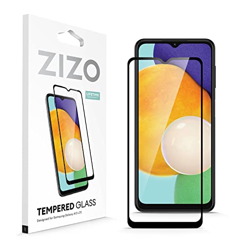 Zizo Tempered Glass Screen Protector For Galaxy A13 / A13 5g Full Glue Clear Screen Protector With Anti Scratch And 9h Hardness Black