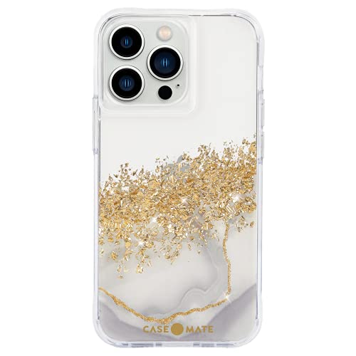 Case-Mate Iphone 13 Pro Case Karat Marble [10ft Drop Protection] [Wireless Charging Compatible] Luxury Cover With Cute Bling Sparkle For Iphone 13 Pro 6.1", Anti-Scratch, Shock Absorbent, Slim Fit