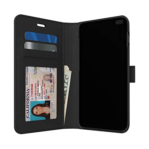 Skech Polo Book Wallet Protective Cover Detachable Case For Samsung Galaxy S10+ Black