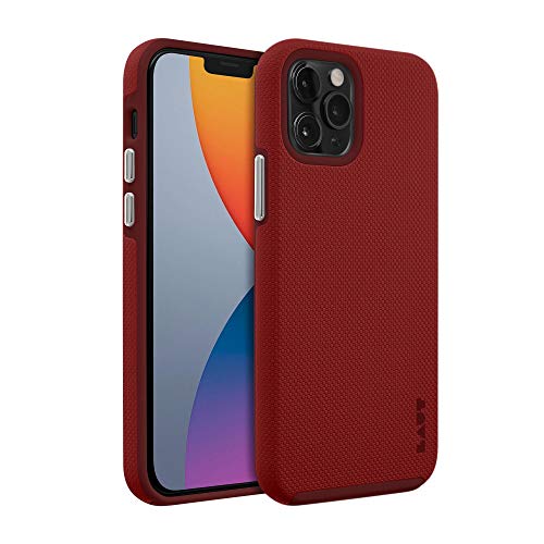 Laut Shield Case Compatible With Iphone 12 Pro Max |Ultra Durable Double Layer | 13ft./4m Impact Protection| Easy-Grip Casing • Crimson