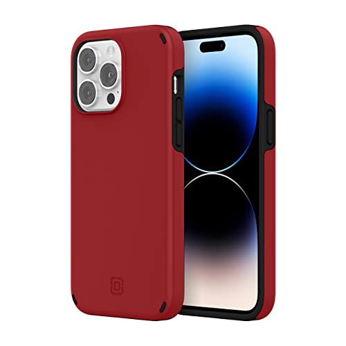 Incipio Duo Series Case For Iphone 14 Pro Max, 12-Ft. (3.7m) Drop Defense Scarlet Red/Black (Iph-2035-Scrb)