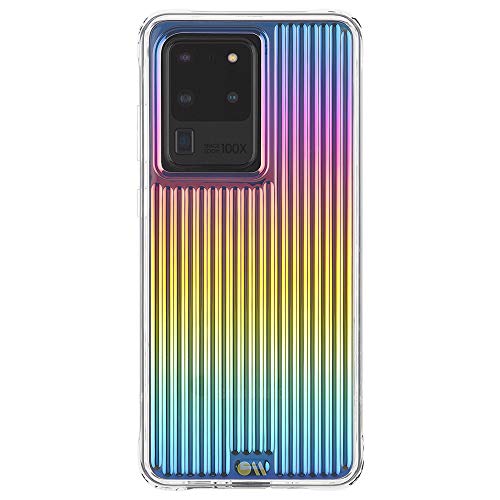 Case-Mate Tough Groove Iridescent Case For Samsung Galaxy S20 Ultra 5g Compatible 6.9 Inch Iridescent