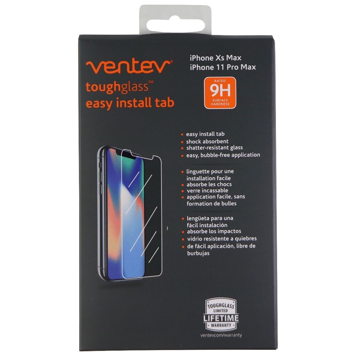 Ventev Toughglass Screen Protection Kit For Iphone Xs Max And 11 Pro Max Clear