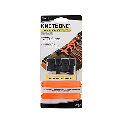 Nite Ize Knotbone Stretch Lacelock System, Bright Orange