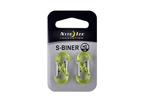 Nite Ize Sbp0-2pk-17t Plastic S-Biner, Transparent Lime, 2-Pack