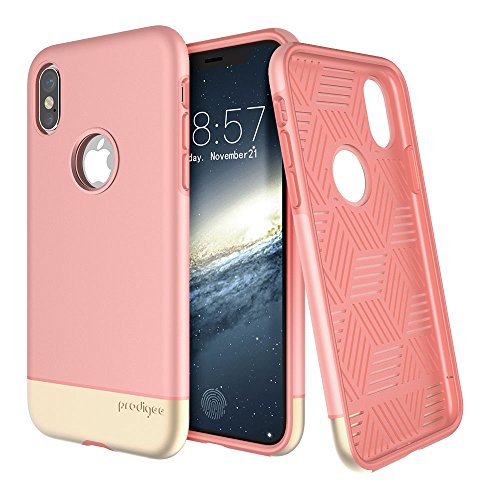 Prodigee [Fit Pro] Pink Rose Gold For Iphone X (2017) & Iphone Xs (2018) Protective Cover Stylish Fashionable Slim Slider Two Piece Design Case