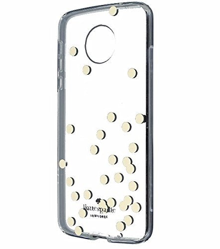 Kate Spade New York Flexible Hardshell For Moto Z Droid Confetti Dot Gold Foil / Clear