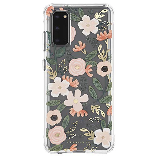 Case-Mate Rifle Paper Co. Case For Samsung Galaxy S20 Gold Foil Accents Wild Flowers