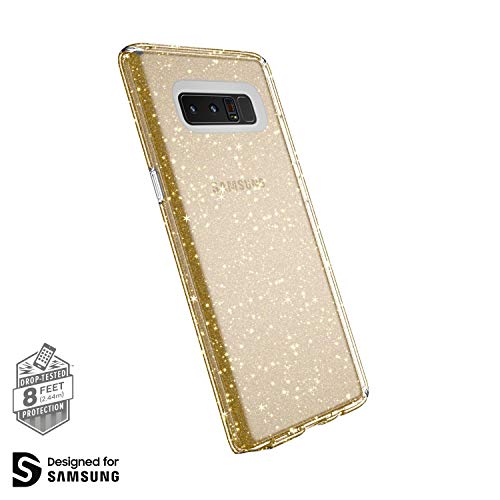 Speck Products Presidio Clear + Glitter Cell Phone Case For Samsung Galaxy Note8 Clear With Gold Glitter/Clear Presidio Clear + Glitter