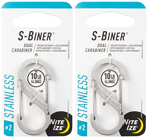 Nite Ize Sb2-03-11 2 Lb Stainless Finish S-Biner 2 Pack