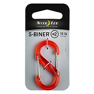 Nite Ize S-Biner Plastic Size-2 Double-Gated Carabiner, Lightweight And Strong, Transparent Orange (B00bkvpw88)