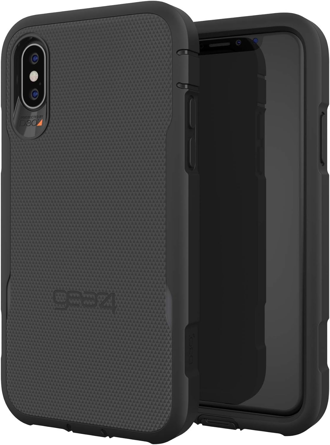 Gear4 Platoon Case With Advanced Impact Protection By D3o Compatible With Iphone X/Iphone Xs Black, Icxptnblk