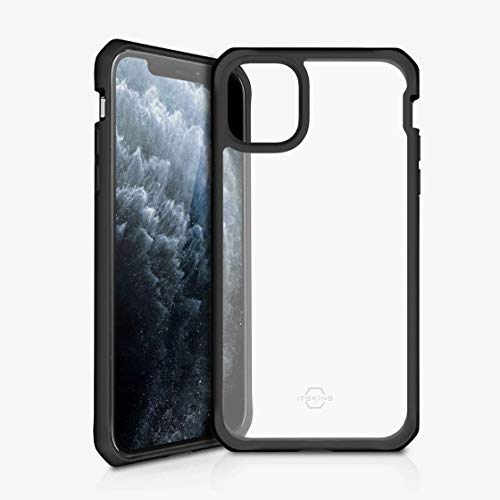 Itskins Hybrid Solid Protective Phone Case For Apple Iphone 11 Pro Max Plain Black And Transparent