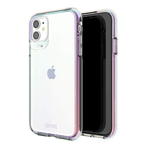 Gear4 Crystal Palace Iridescent Compatible With Iphone 11 Case, Advanced Impact Protection With Integrated D3o Technology, Anti-Yellowing, Phone Cover – Iridescent