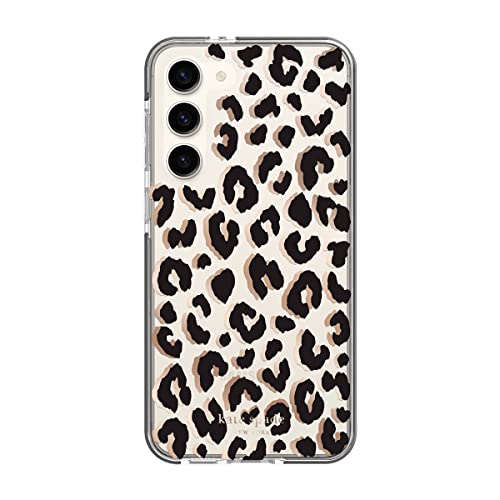 Kate Spade New York Defensive Hardshell Case For Samsung Galaxy S23 Plus City Leopard Black