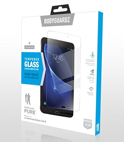 Bodyguardz Pure Samsung Glass Screen Protector Clear Galaxy Tab E