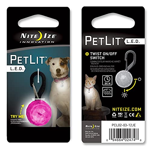 Niteize Petlit Led Collar Light Jewel Pink