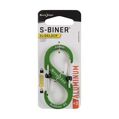 Nite Ize Lsba3-17-R6 S-Biner Slidelock Dual Locking Carabiner, Size #3, Lime