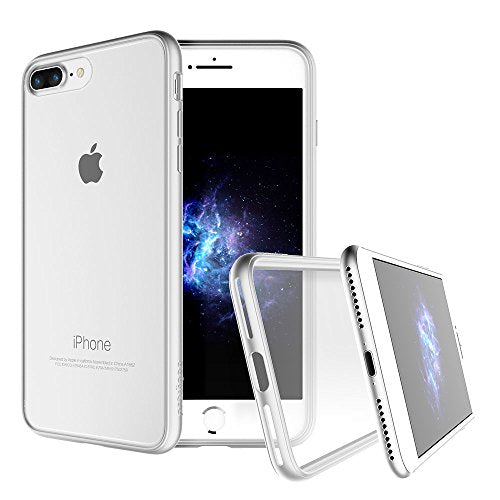 Prodigee [Scene] Apple Iphone 8 Plus (2017) 5.5" & Iphone 7 Plus (2016) 5.5" Silver Clear Transparent Case Slim Thin Super Protective, Stylish, Fashionable Phone Case W/Clear Back