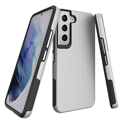 Prodigee Rockee Silver| Samsung Galaxy S22 | Military Grade Drop Tested | Dual Layer Protection |Textured Scratch Resistant | Shockproof | 6.1 Inch