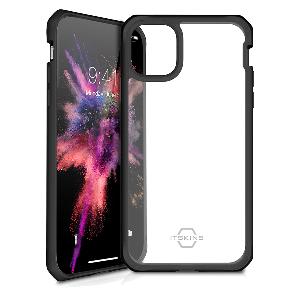 Itskins Hybrid Solid Case For Apple Iphone 11 Pro Black And Transparent