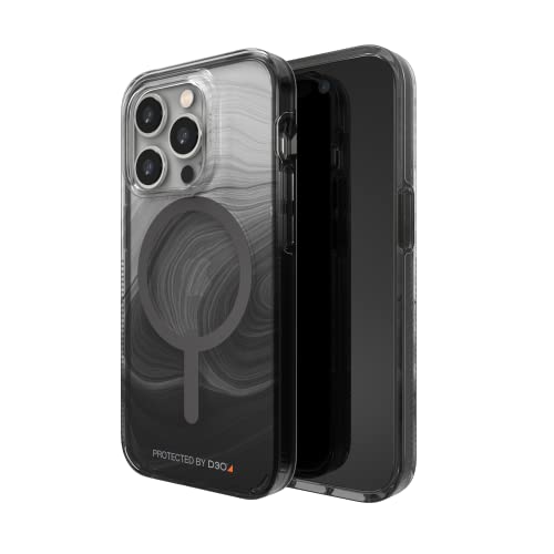 Gear4 Zagg Milan Snap Case Apple Iphone 14 Pro Max, D30 Drop Protection Up To (13ft│4m), Wireless Charging Compatible, Reinforced Top, Bottom & Edges Black Swirl