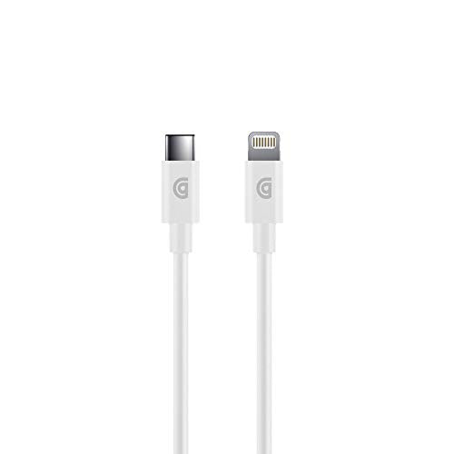 Griffin Mfi Charge/Sync Cable Apple Lightning To Usb-C Compatible With E.G. Iphone 11/11 Pro/Se (2020) / 12 Mini / 12/12 Pro / 12 Pro Max [1.2 M Long I Fast Charging I Charging & Syncing] White