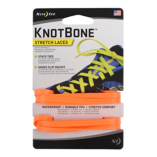 Nite Ize Knotbone Stretch Laces, Bright Orange