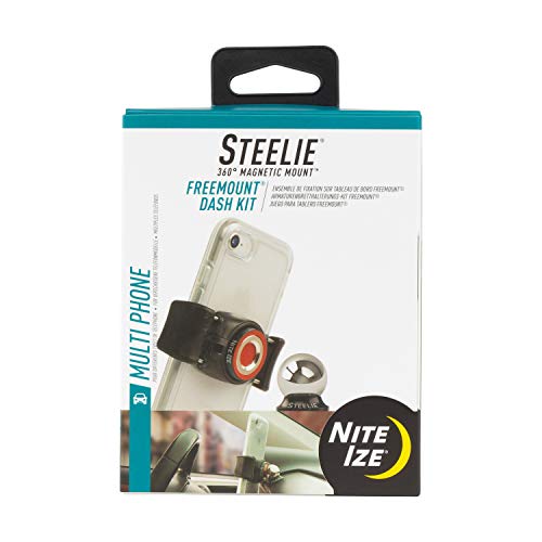 Nite Ize Original Steelie Freemount Dash Kit Adjustable Magnetic Bracket + Car Dash Mount For Smartphones