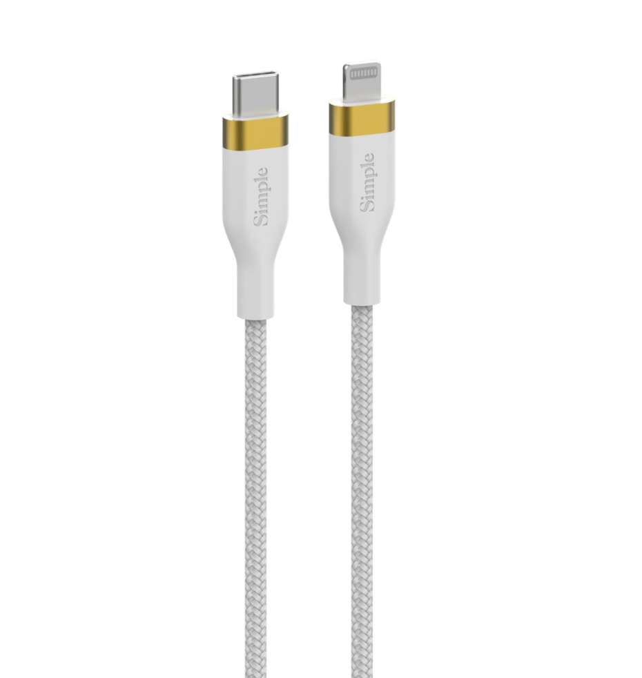 Simple 6 Ft Usb-C Cable With Lightning Connector