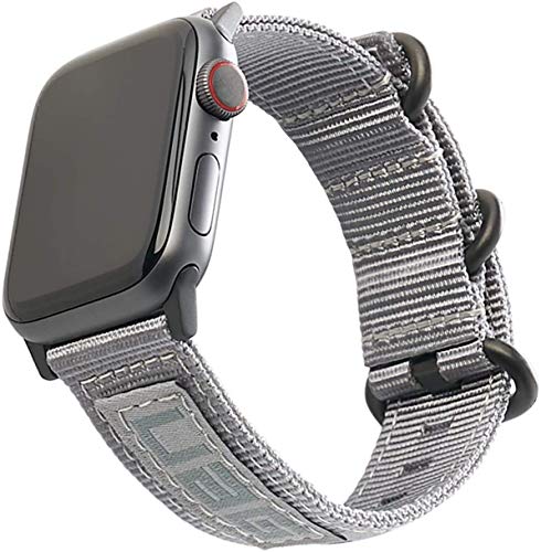 Urban Armor Gear Uag Compatible Apple Watch Band 41mm/40mm/38mm, Iwatch Series 7/6/5/4/3/2/1 & Watch Se, High Strength Nylon Weave Replacement Strap, Nato Grey